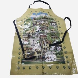 Samuel Lamont Apron Village Scene H9008 Cotton PVC Coated Water Proof Front